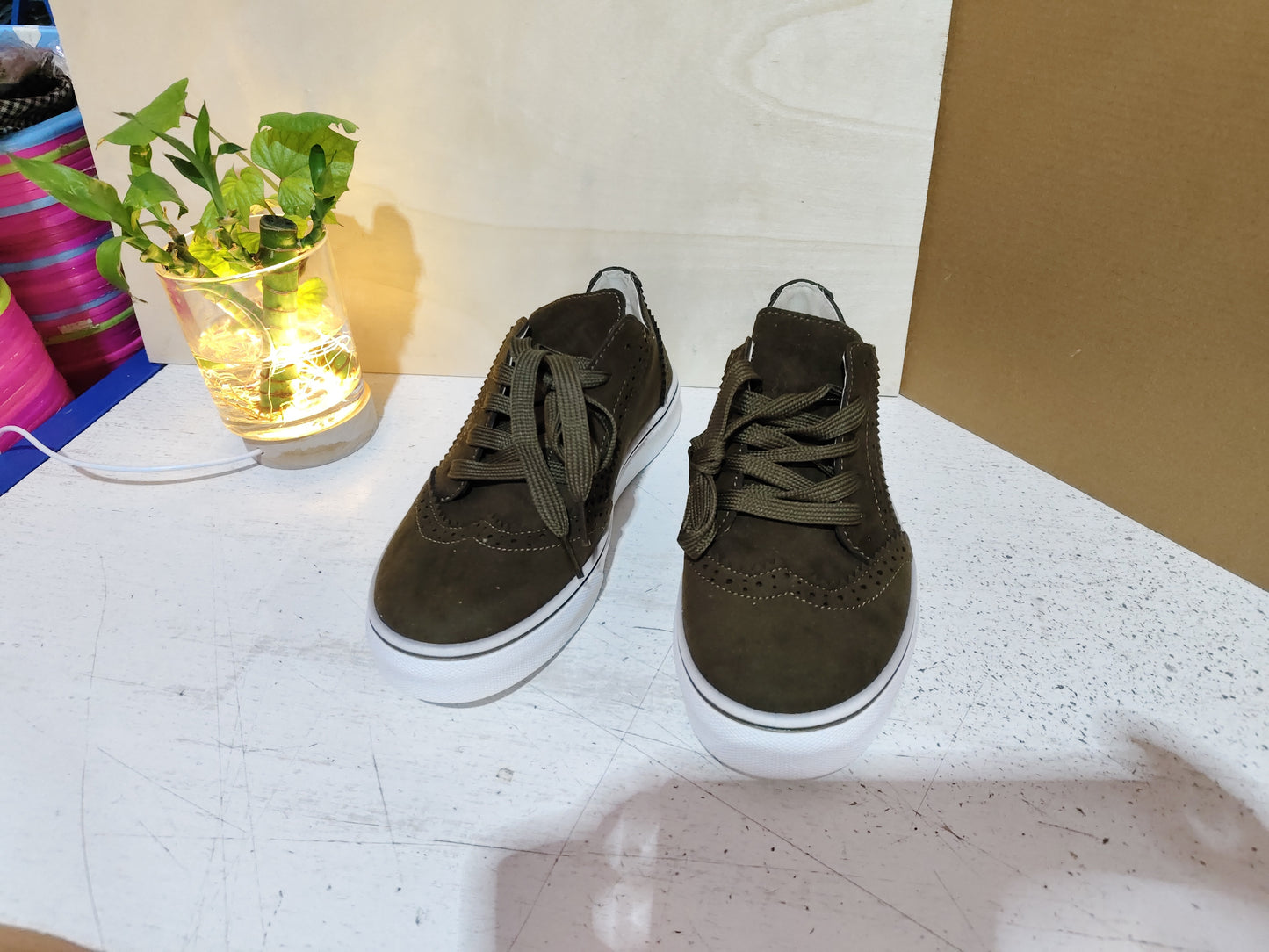 Viscose Shoes Women Solid Color Brown Round Toe