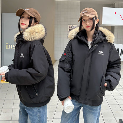 New Korean Style Loose Student Thickened Warm Cotton Coat Coat